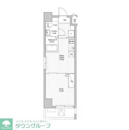 ペアパレス六町2号館の物件間取画像